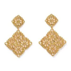 kate spade Gold Flower Lace Drop Earrings/NWT